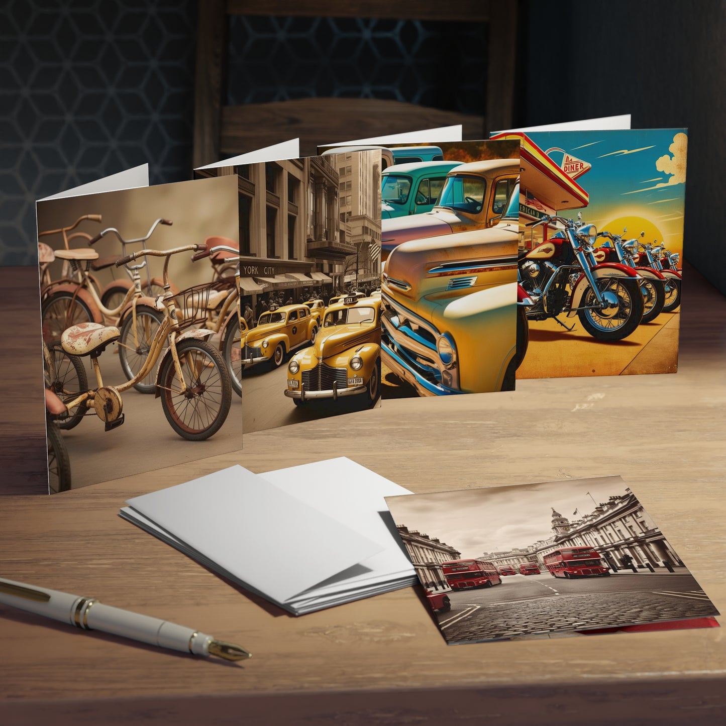 retro transportation Greeting Cards (5-Pack)