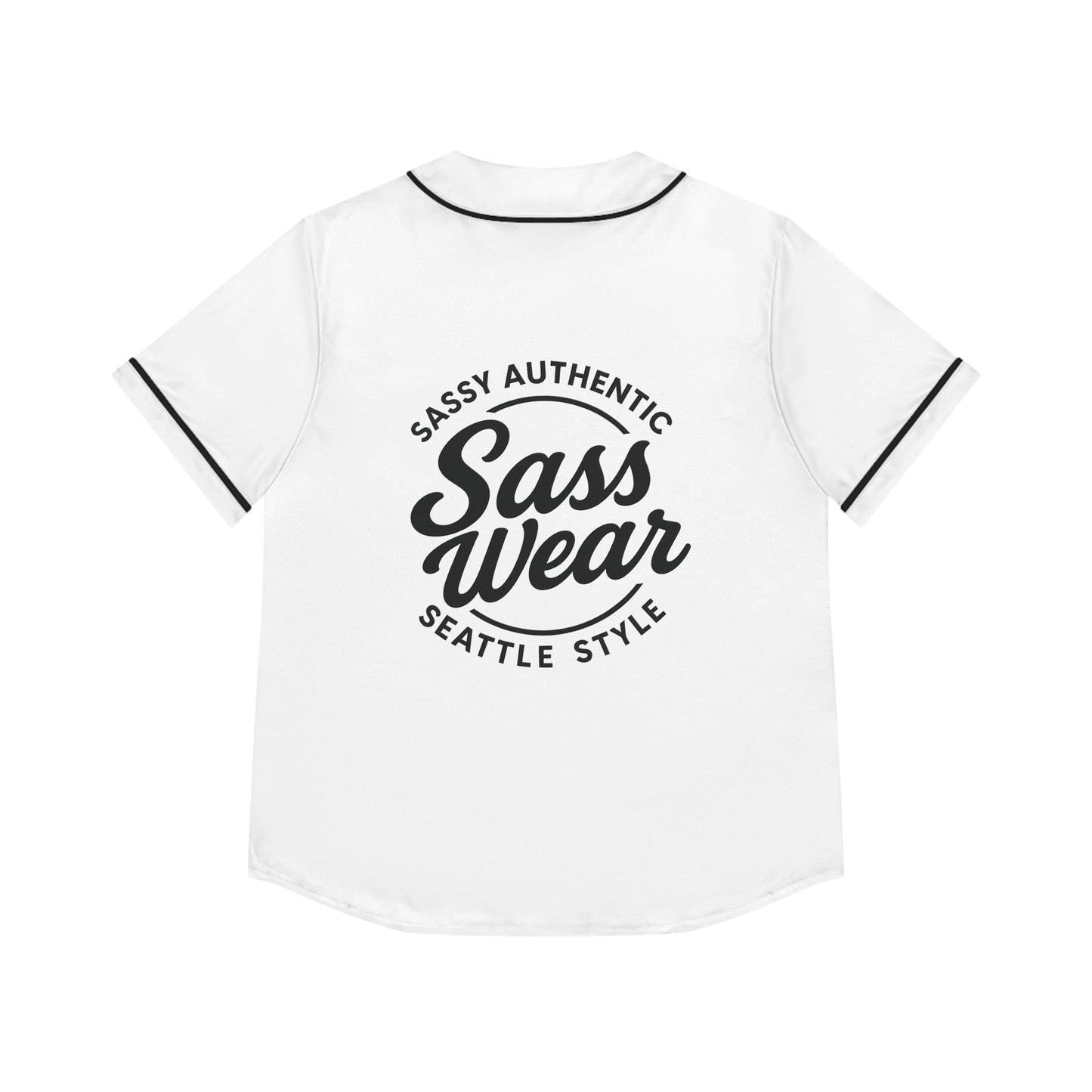 white Sass wear  Baseball Jersey