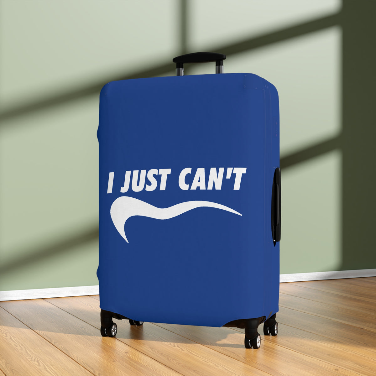 I Just Can't Luggage Cover Blue