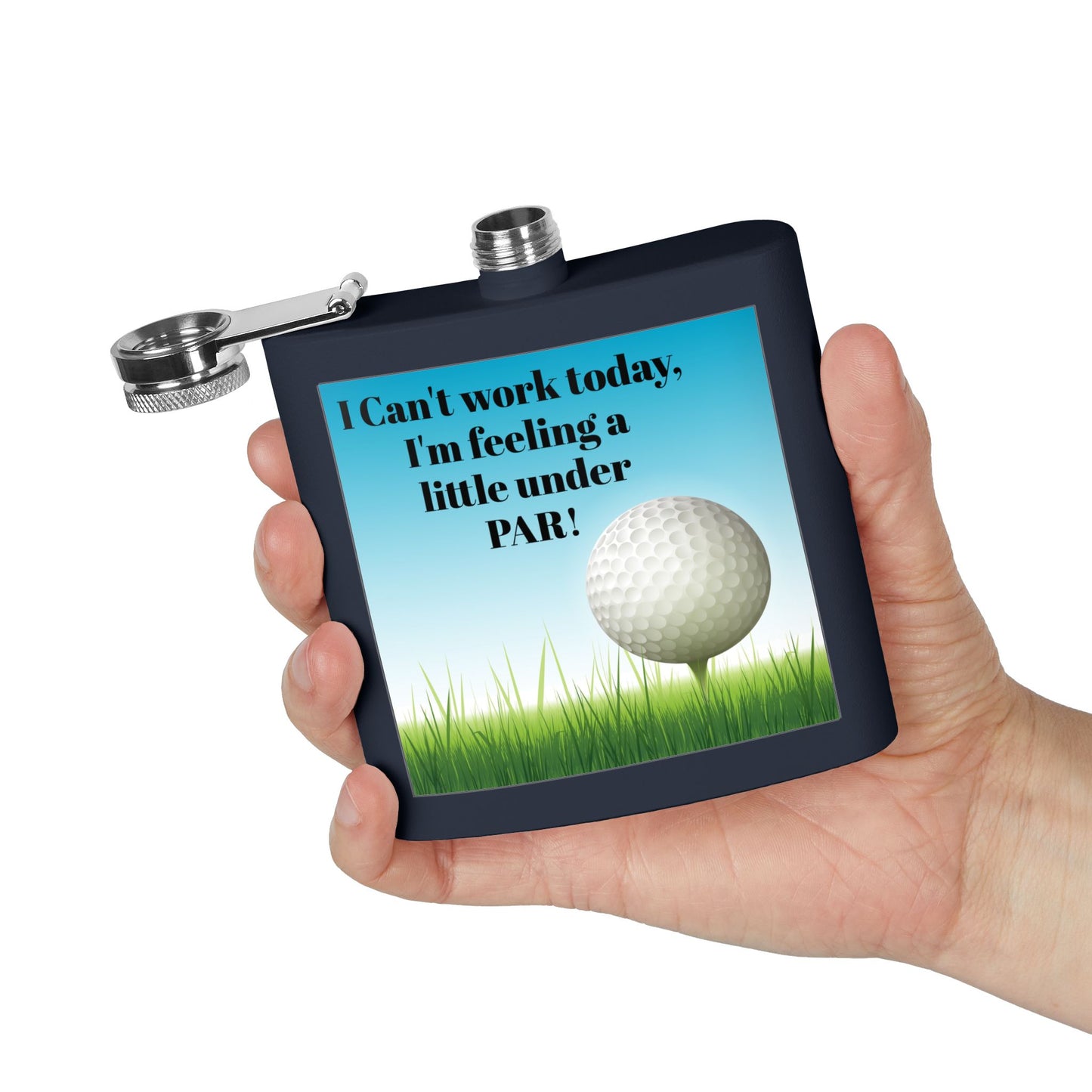 Feeling a Little Under Par Sleek Stainless Steel Flask