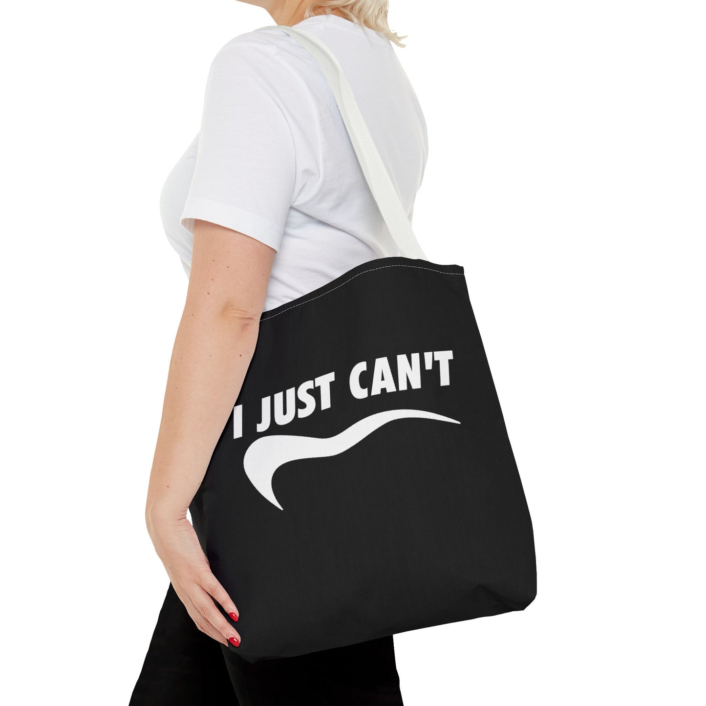 Black I just can't Tote Bag