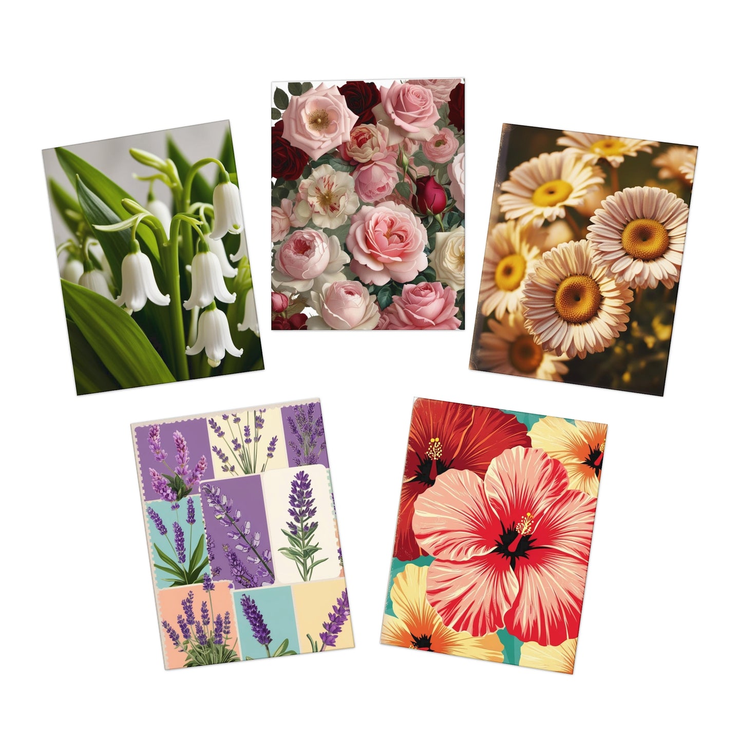 flowers variety Greeting Cards (5-Pack)