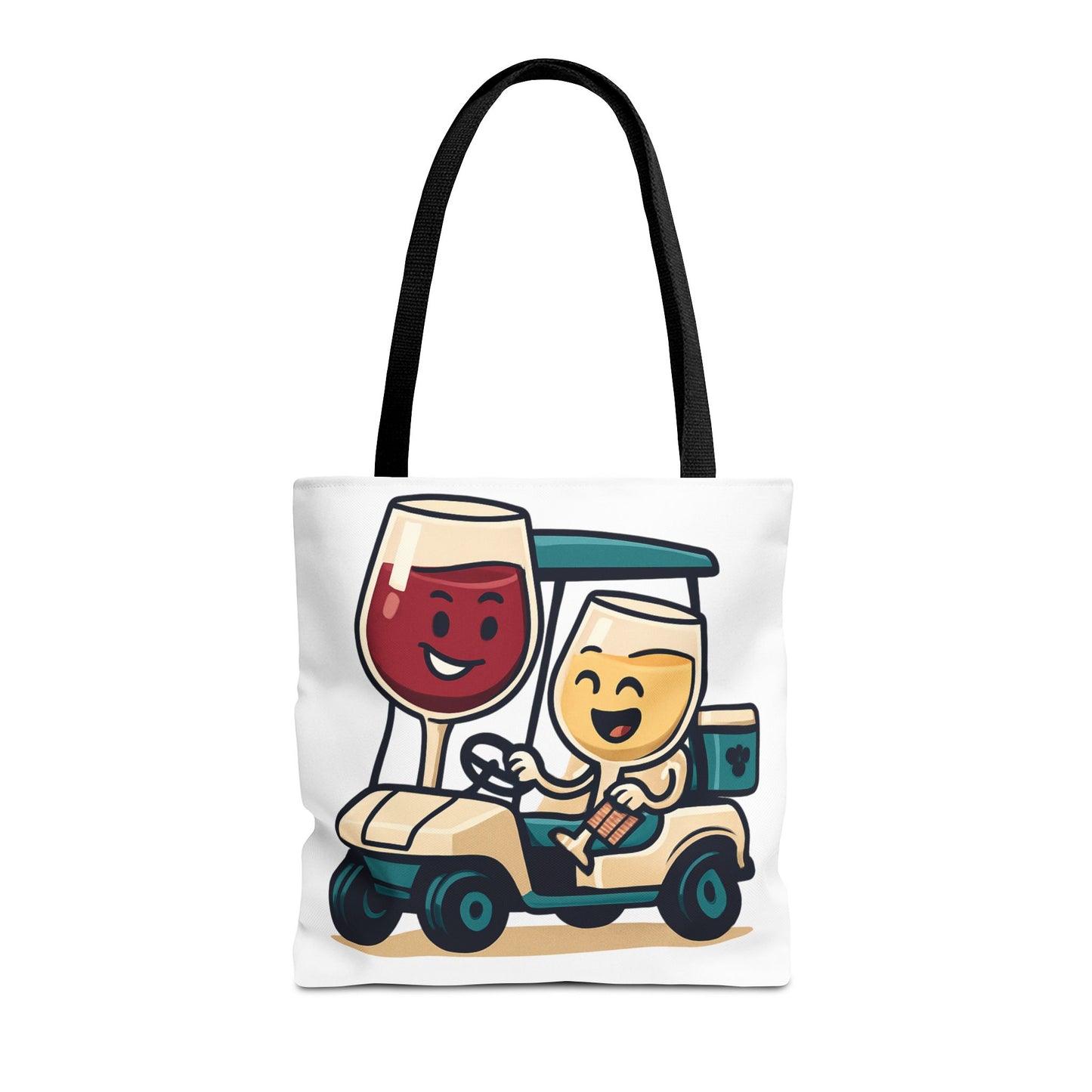 Wine Glasses in Golf Cart Tote Bag