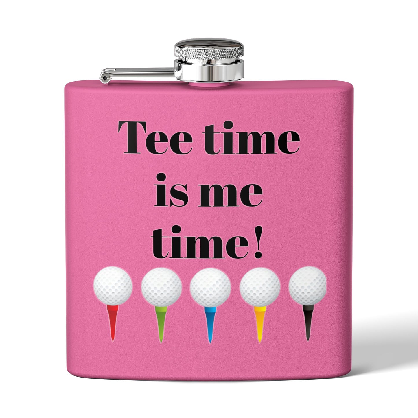 Tee Time is Me Time Sleek Stainless Steel Flask