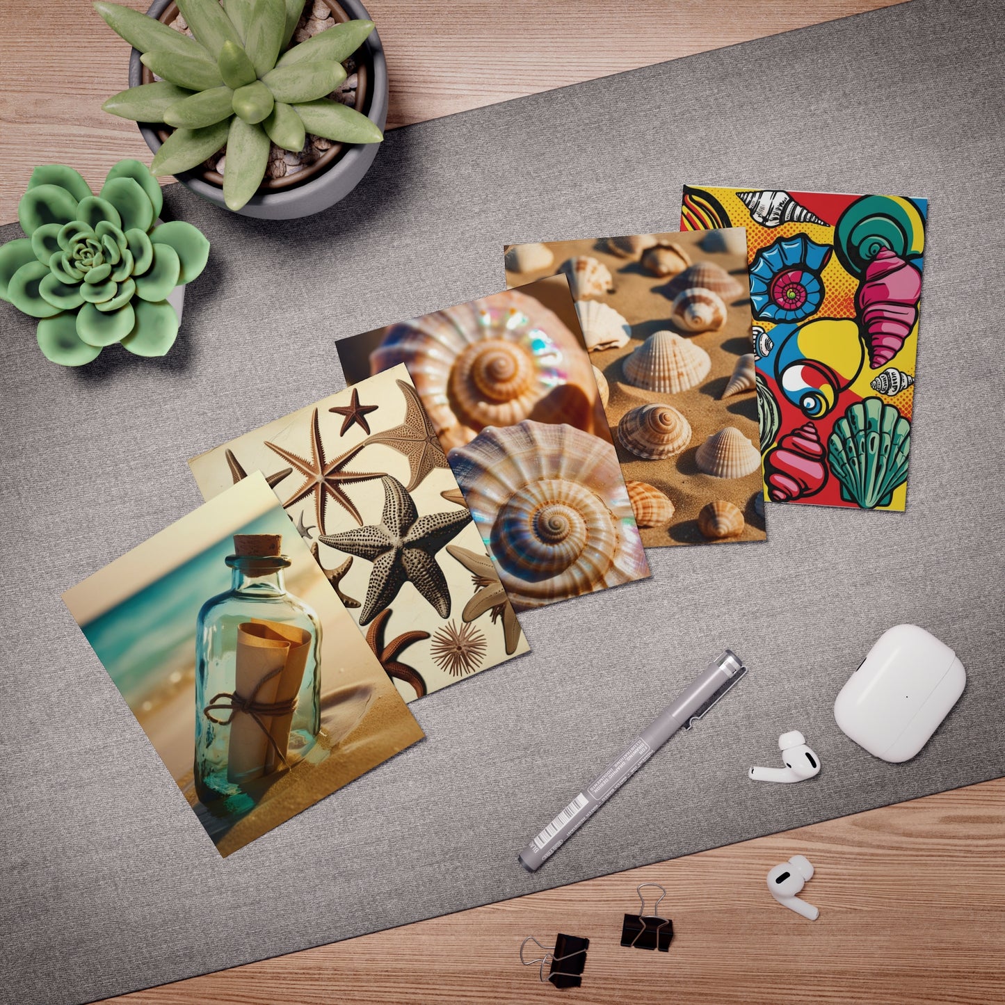 beach treasures Greeting Cards (5-Pack)