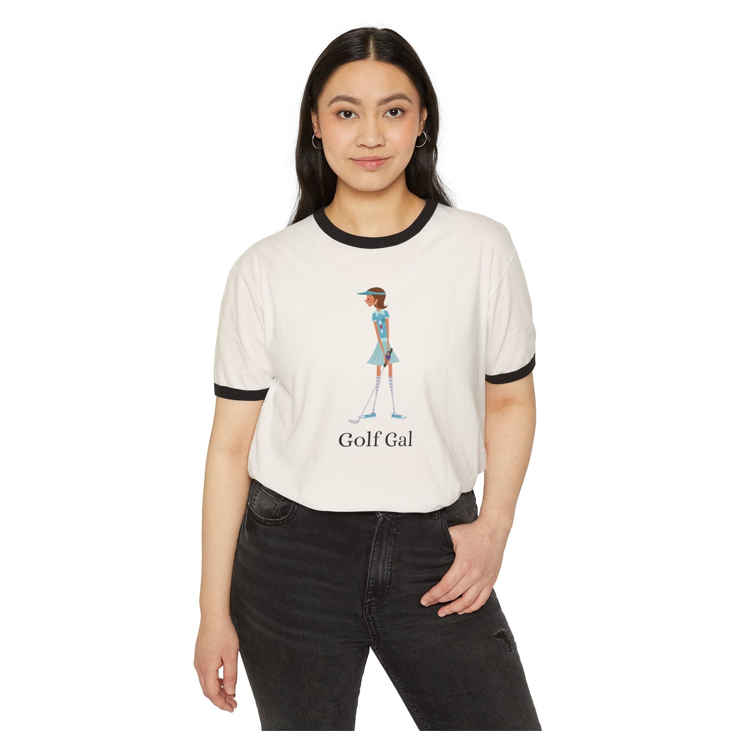 Golf Gal Cotton Ringer T-Shirt Lily
