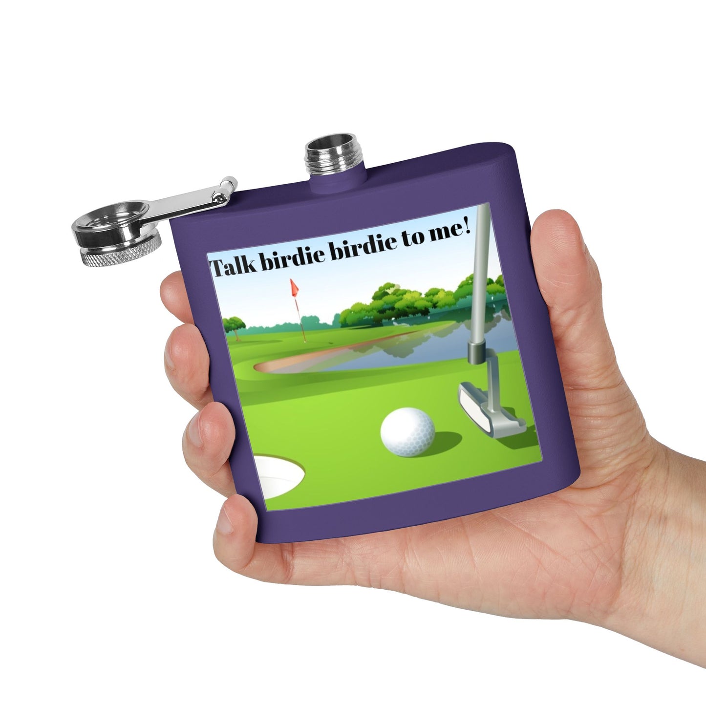 Talk Birdie to Me Sleek Stainless Steel Flask