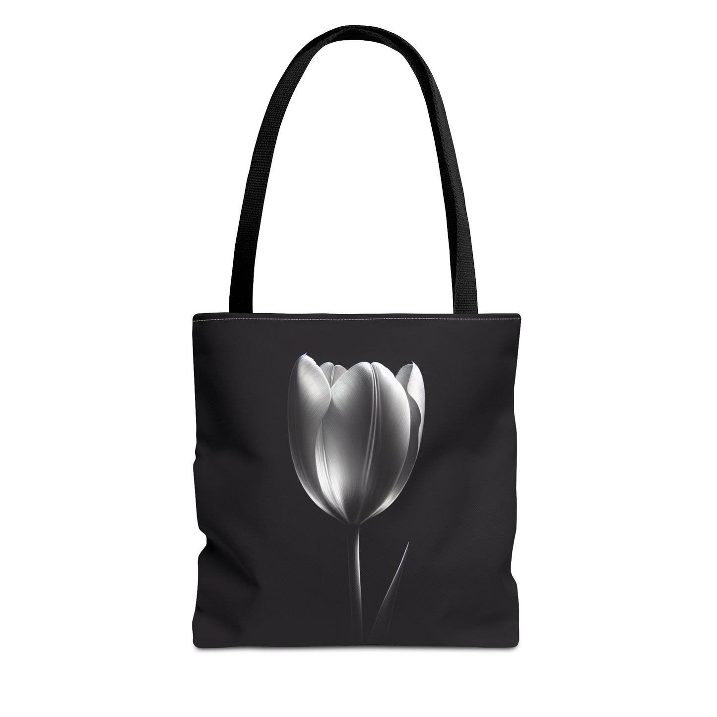 black and white tulip Tote Bag