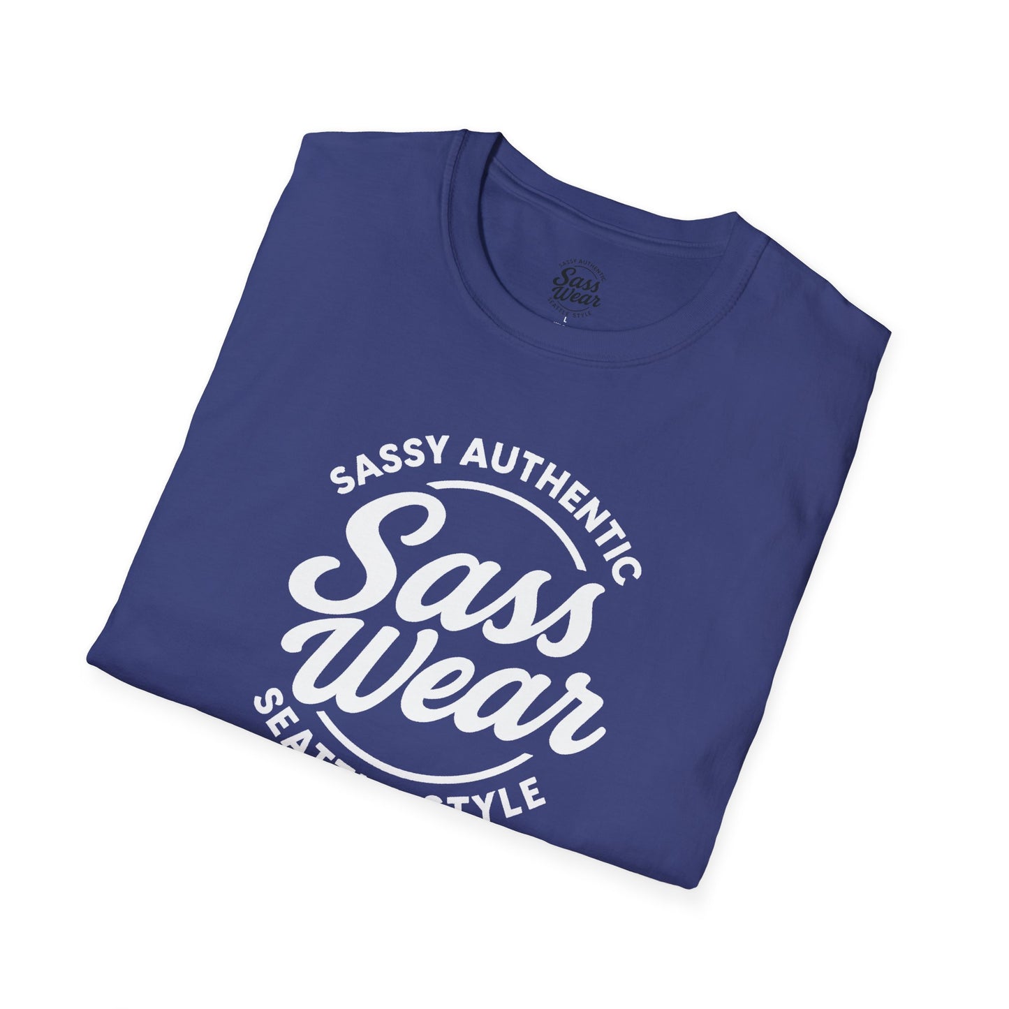 Sass Wear - Unisex Softstyle T-Shirt white logo