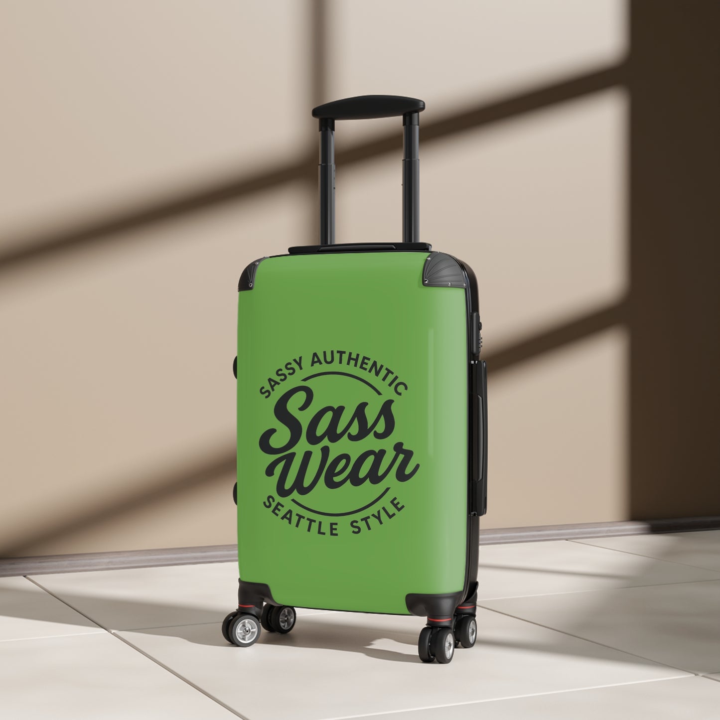 green Sass Gear Travel Suitcase