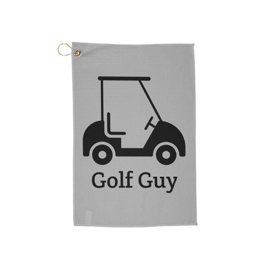 grey golf guy cart Golf Towels