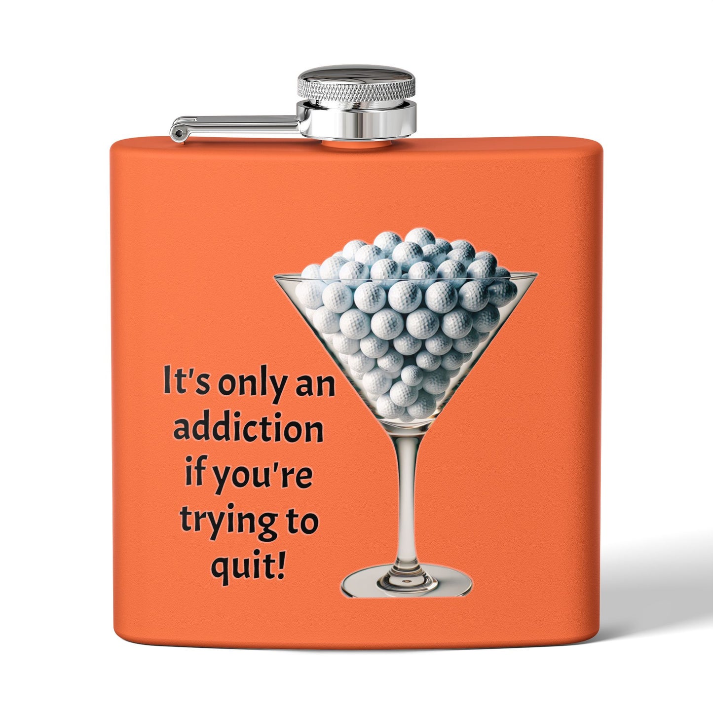 Golf Addiction Sleek Stainless Steel Flask