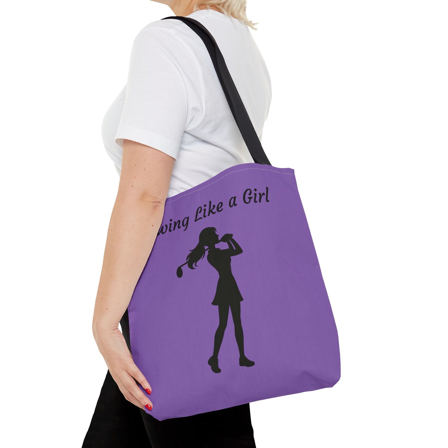 Swing Like A Girl Silhouette Tote Bag