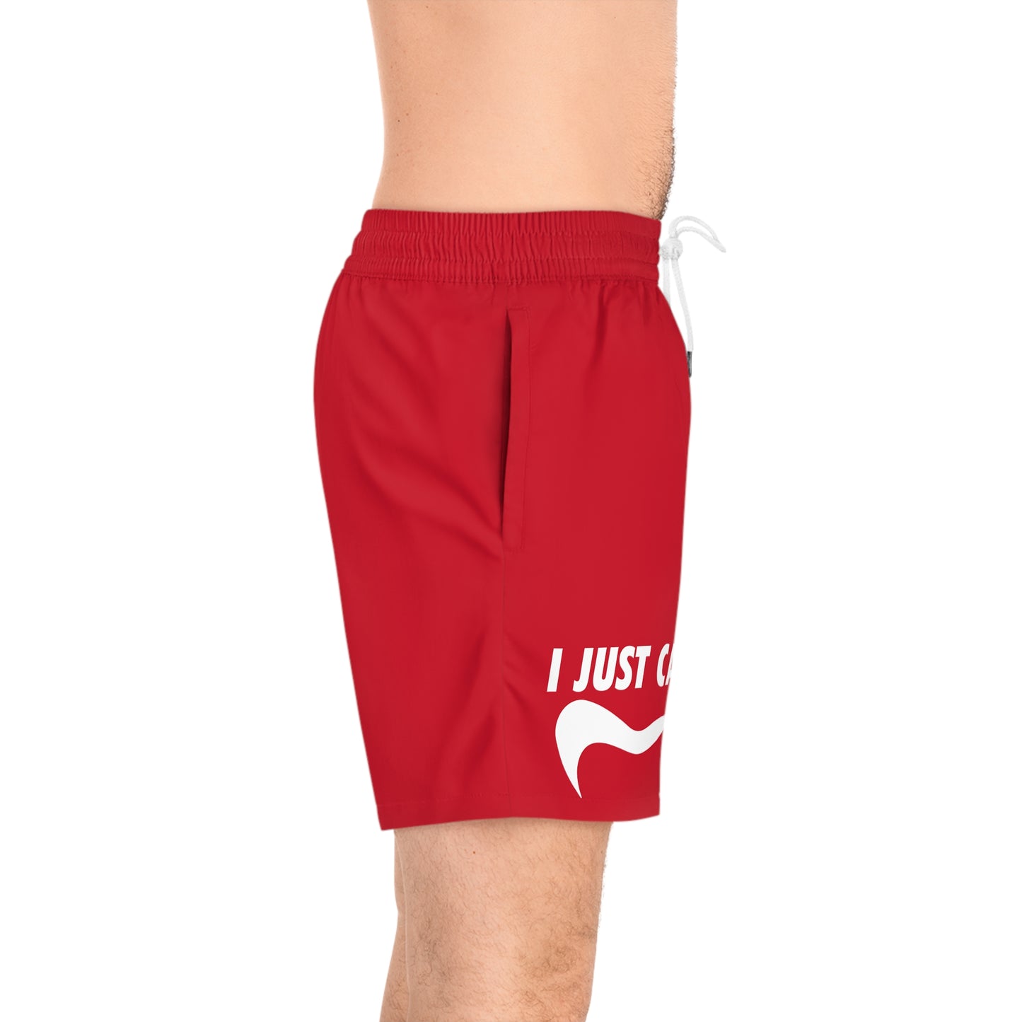 red I just can't Men's Mid-Length Swim Shorts