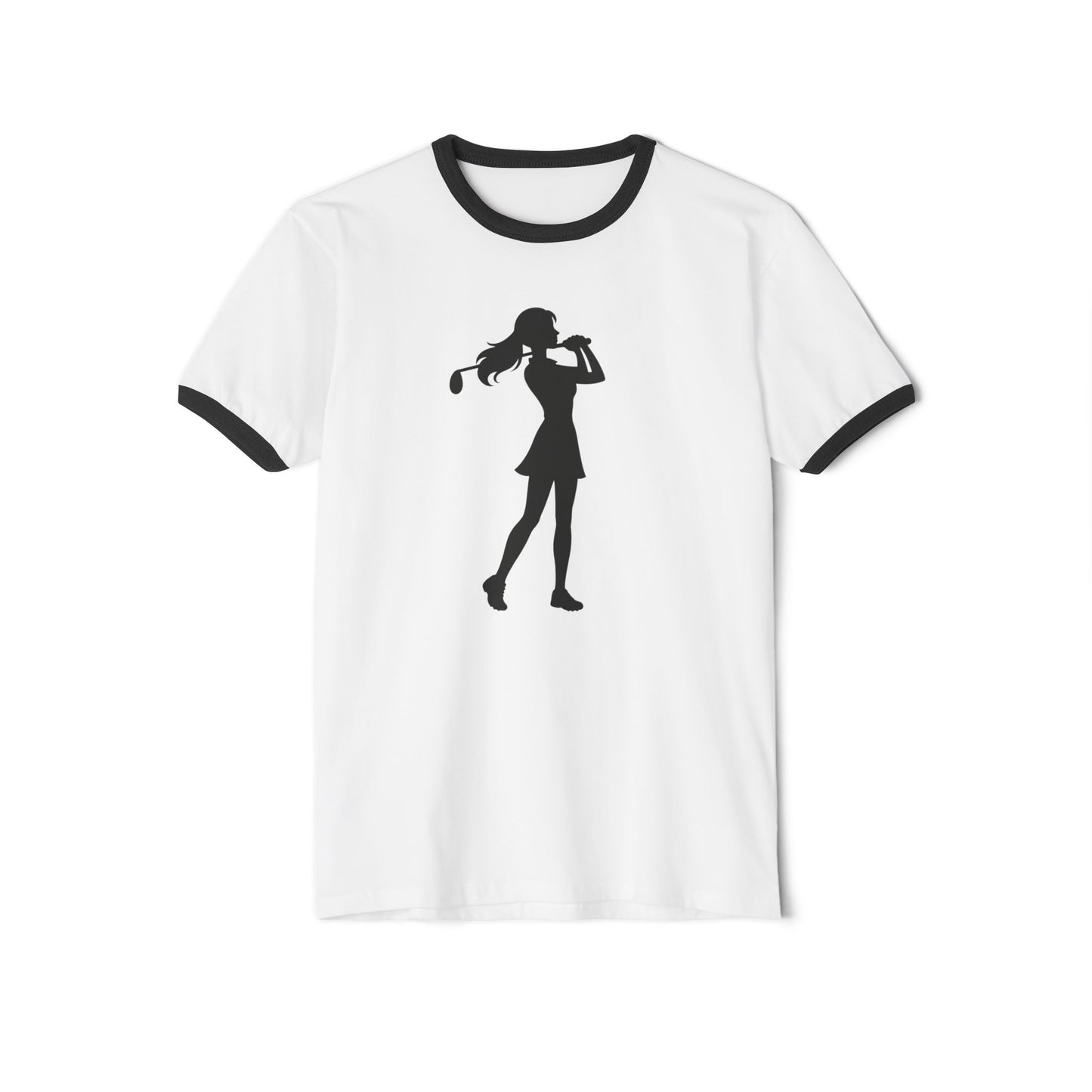 Golf Gal Silhouette cotton ringer tee