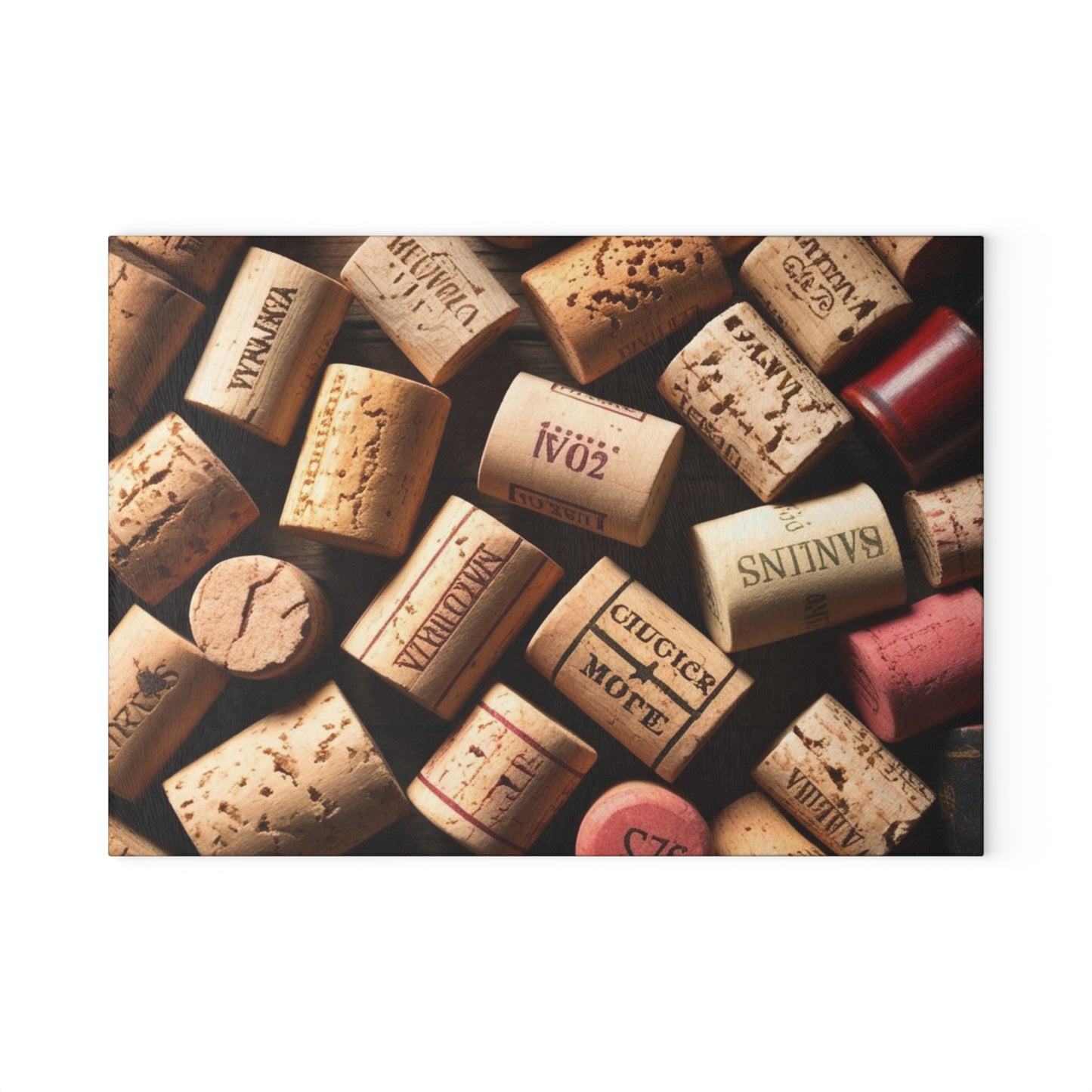 wine corks Glass Cutting Board