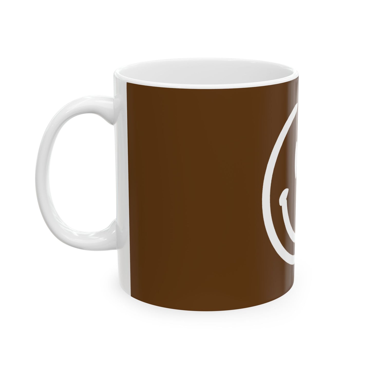 brown smiley face Ceramic Coffee Mug