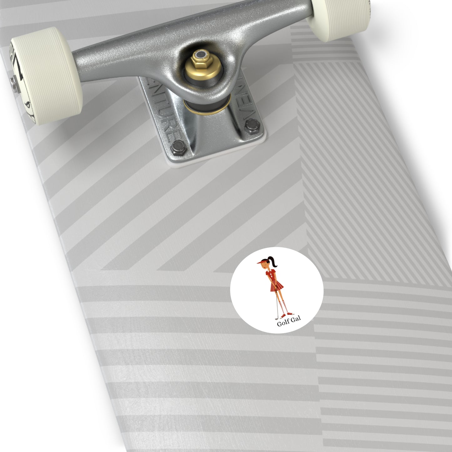 Golf Gal Round Sticker Ruby