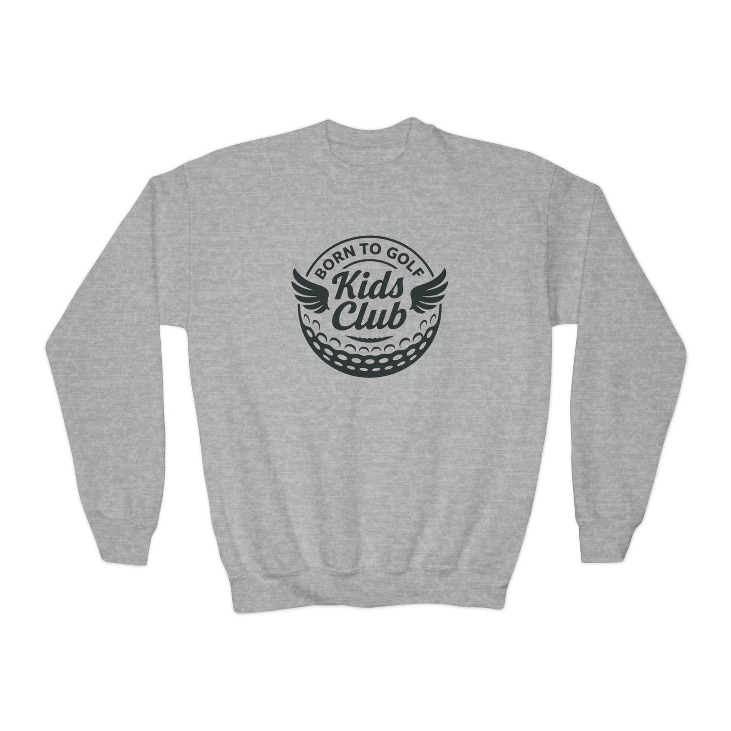 Kids Club Logo Born to Golf Youth Crewneck Sweatshirt