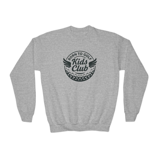 Kids Club Logo Born to Golf Youth Crewneck Sweatshirt