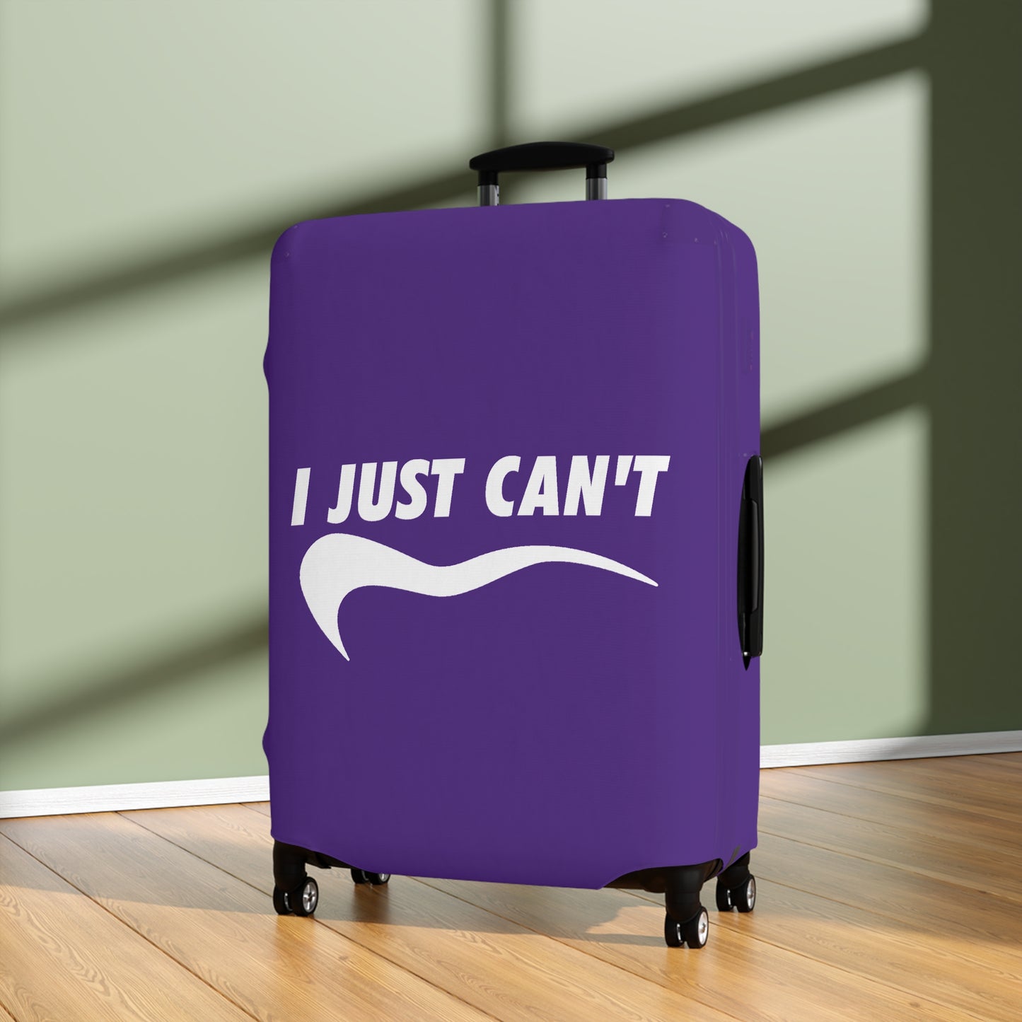 I Just Can't Luggage Cover Purple