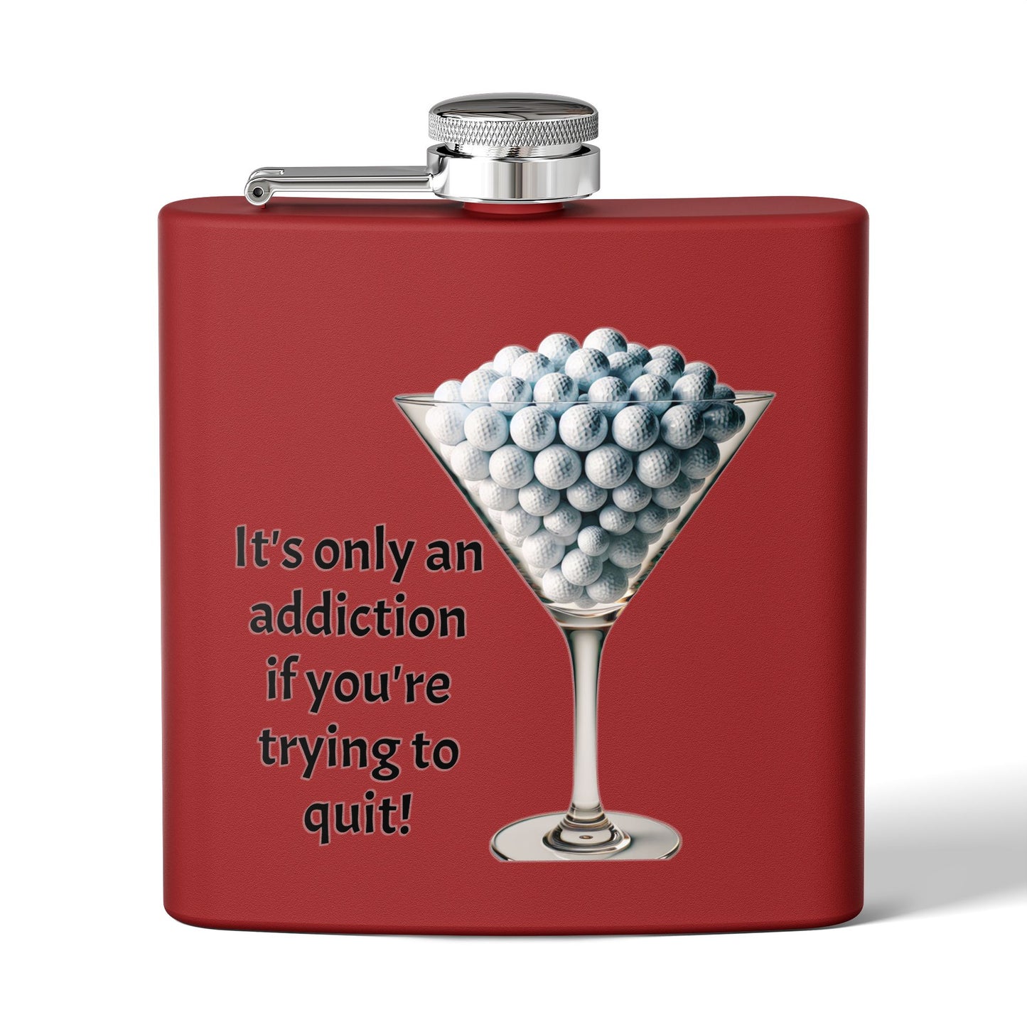 Golf Addiction Sleek Stainless Steel Flask