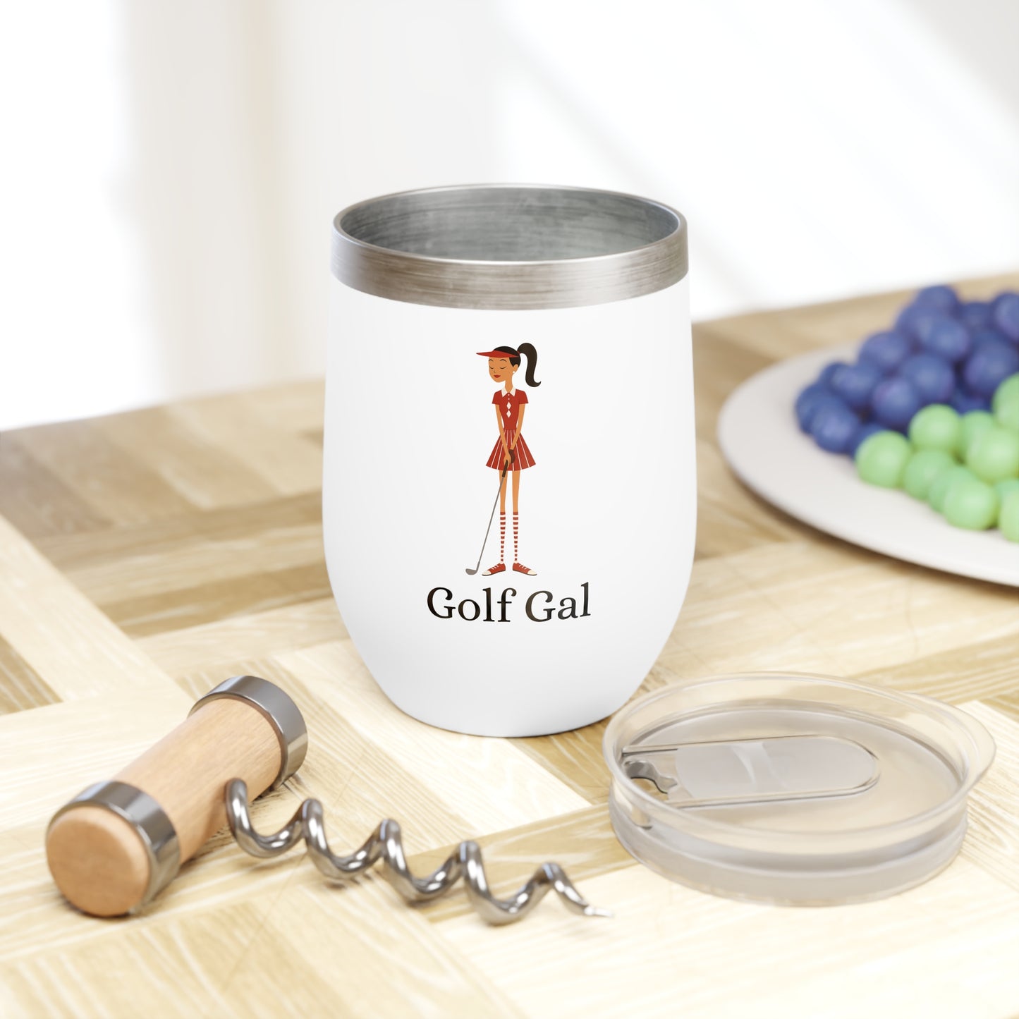 Golf Gal Wine Tumbler Ruby