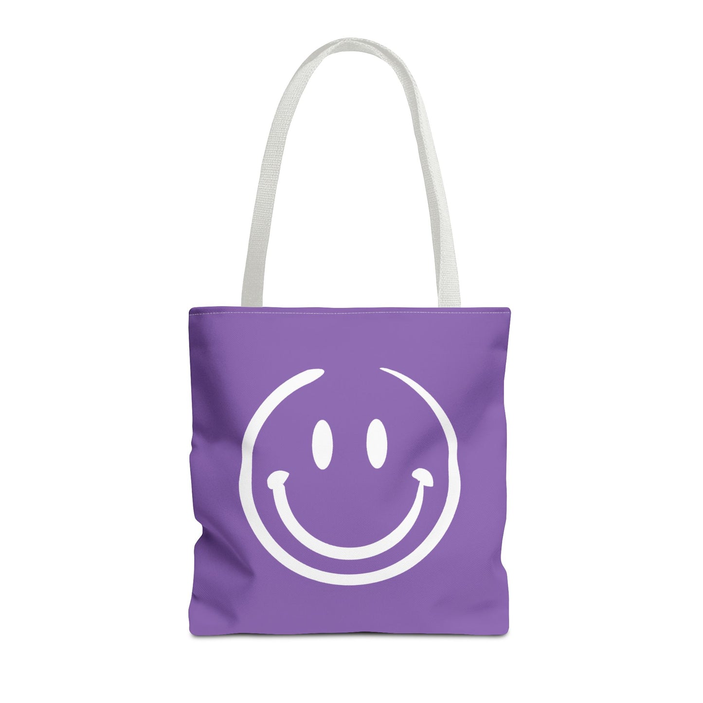 purple with white smiley face Tote Bag