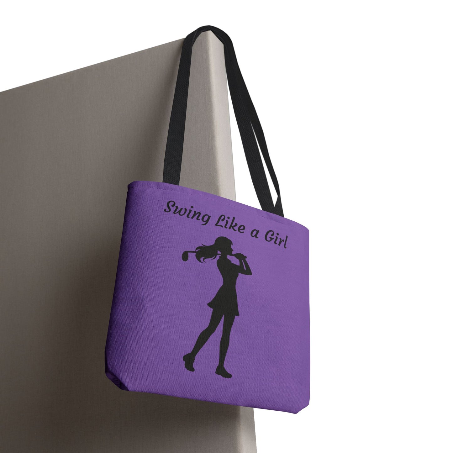 Swing Like A Girl Silhouette Tote Bag