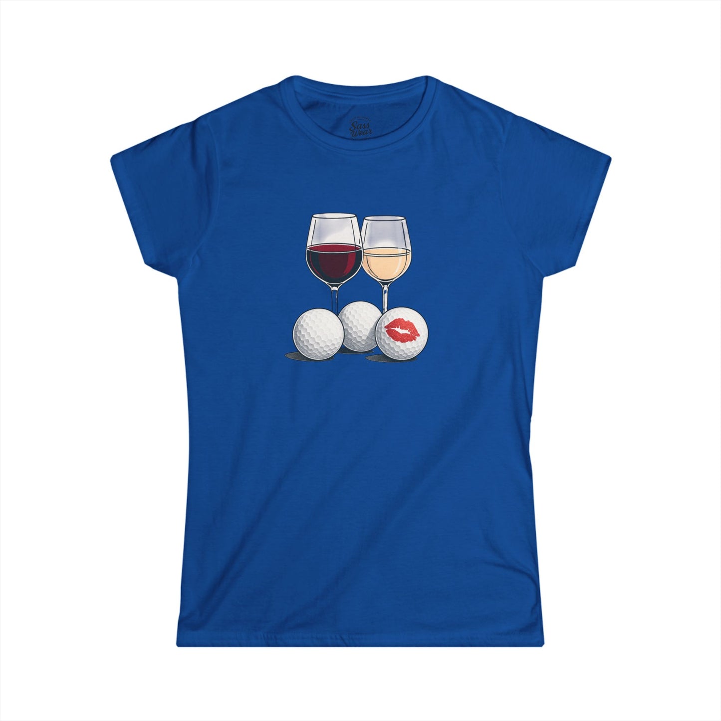 Wine Golf Lips Women's Softstyle Tee