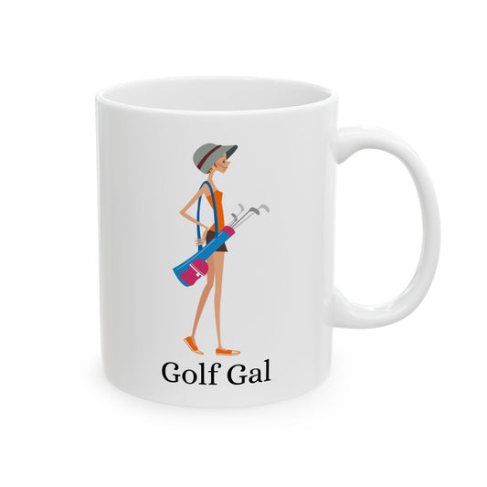 Golf Gal Ceramic Coffee Mug Poppy