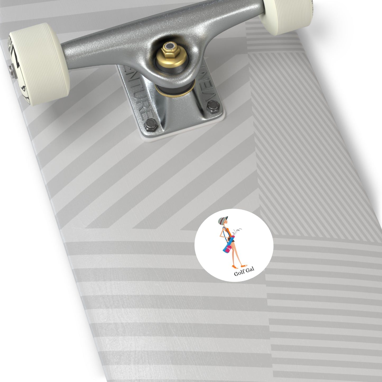Golf Gal Round Stickers Poppy