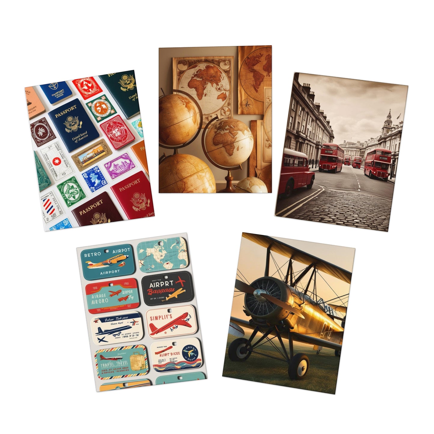 travel Greeting Cards (5-Pack)