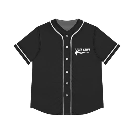 black I just can't Women's Baseball Jersey