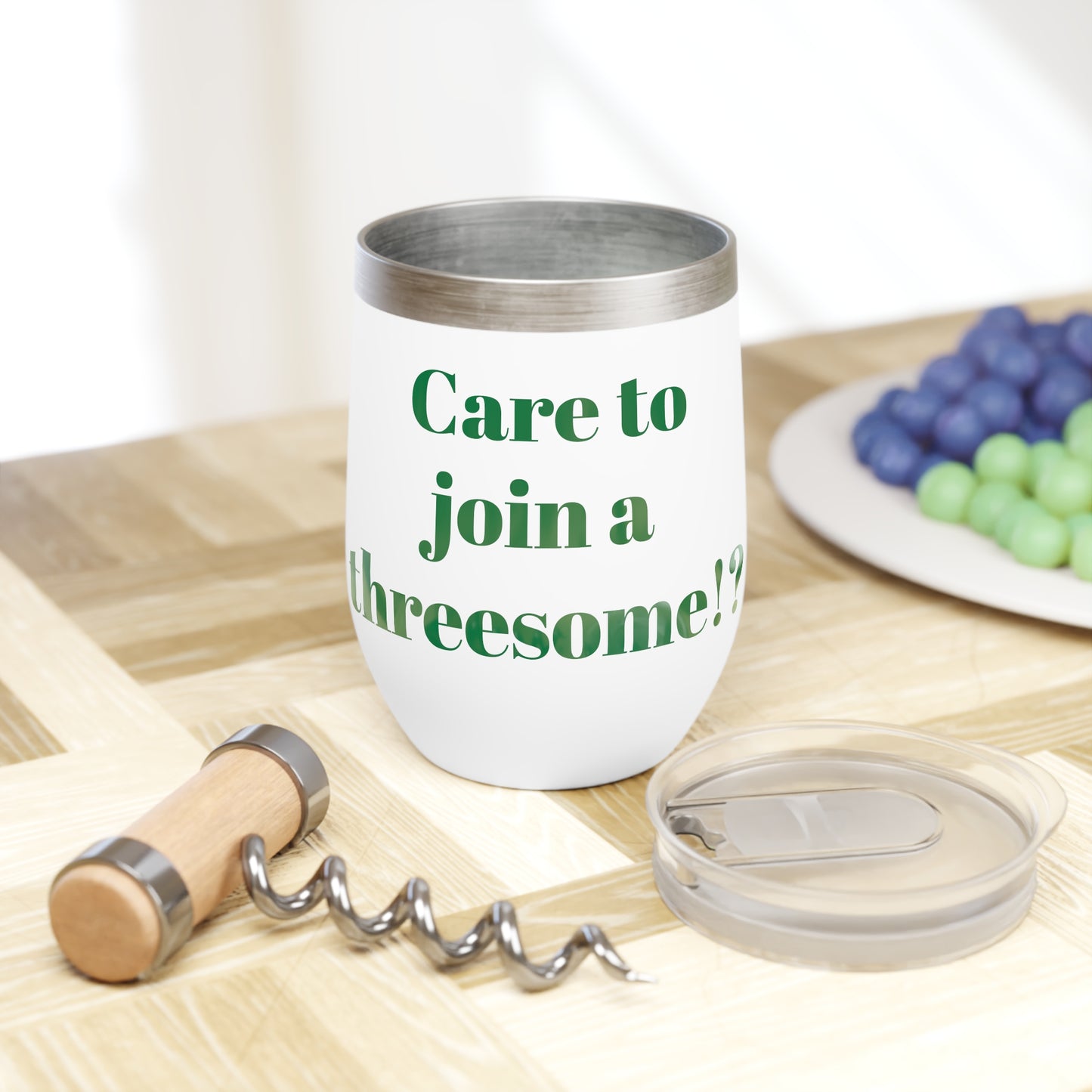 green threesome golf Wine Tumbler