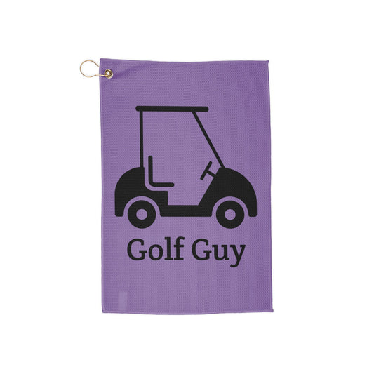 purple grey golf guy cart Golf Towels