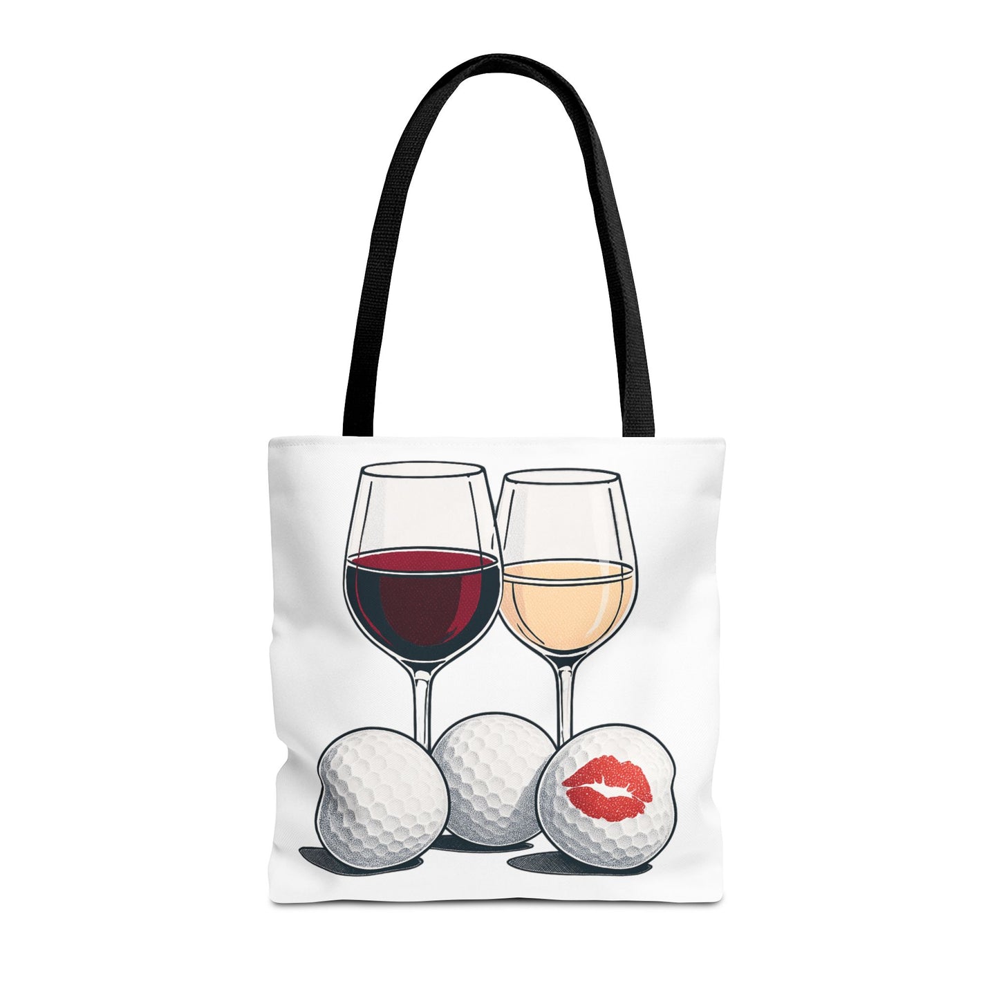 Wine Golf Lips Tote Bag