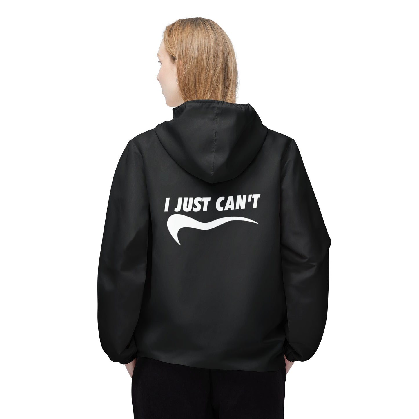 Black I Just Can't Windbreaker Jacket