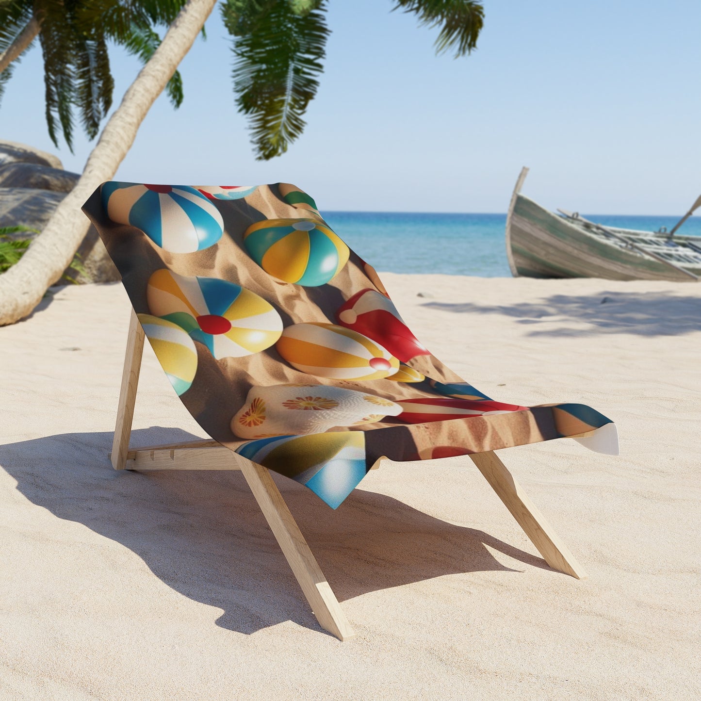 vintage beach balls Beach Towel