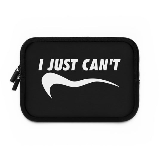 black with white i just can't Laptop Sleeve