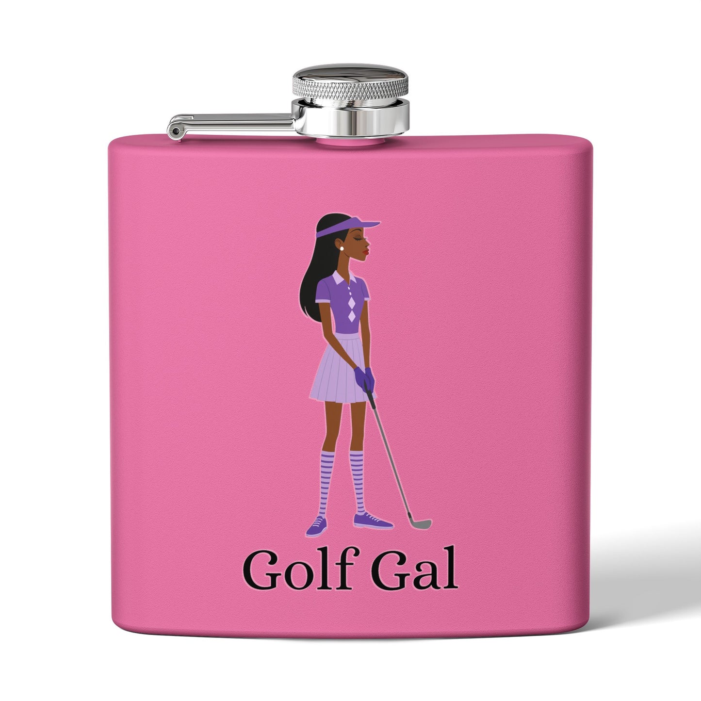 Golf Gal Sleek Stainless Steel Flask Violet