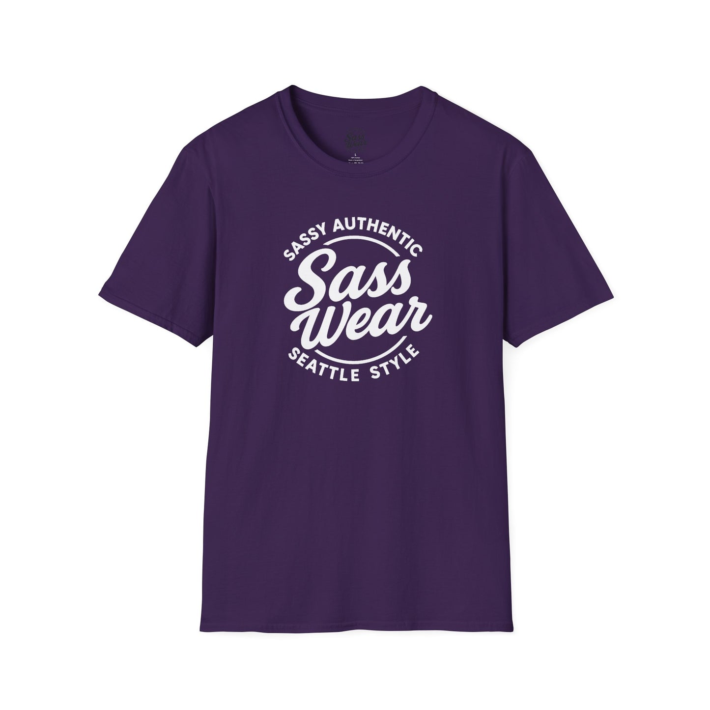 Sass Wear - Unisex Softstyle T-Shirt white logo