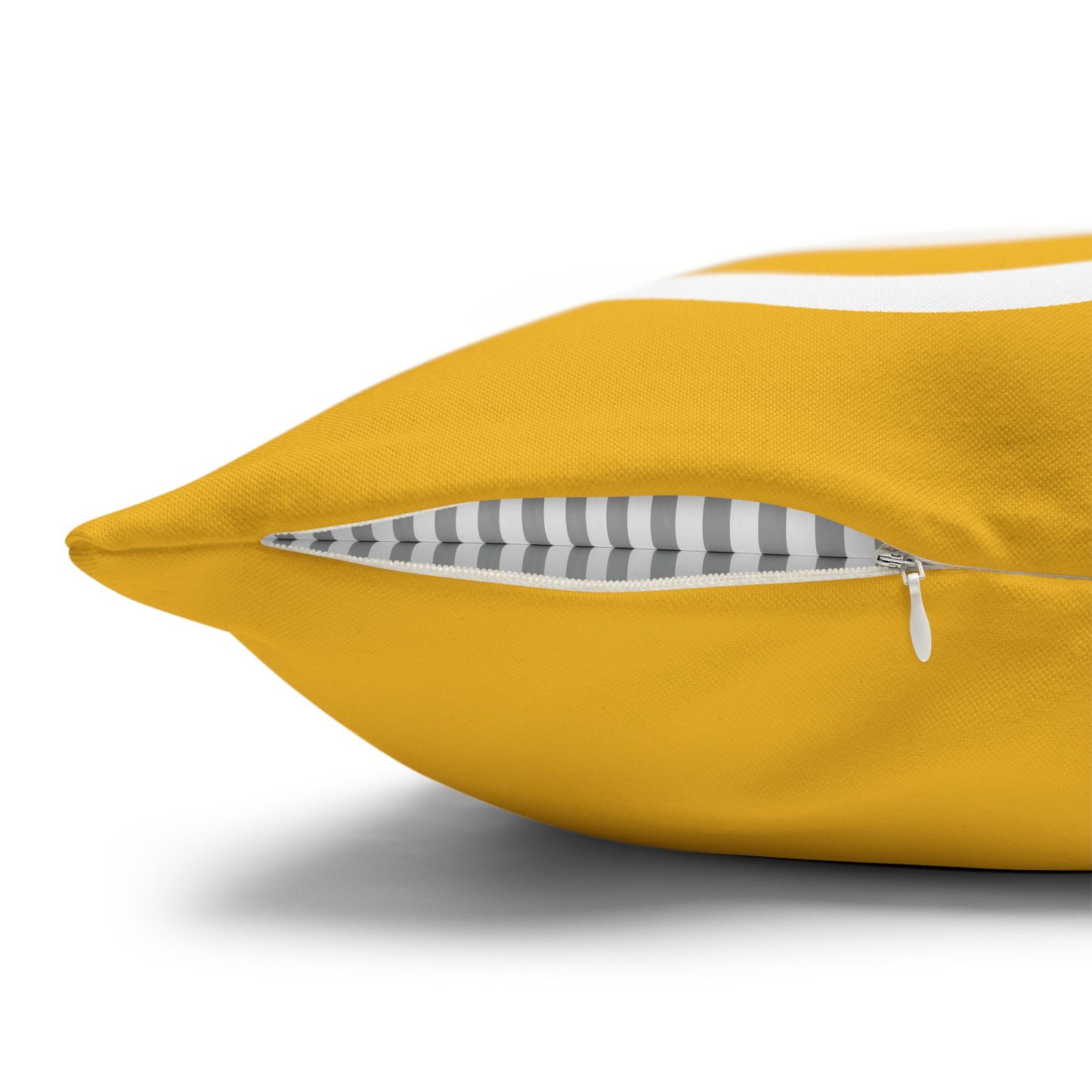 yellow with white smiley face Canvas Pillow cover