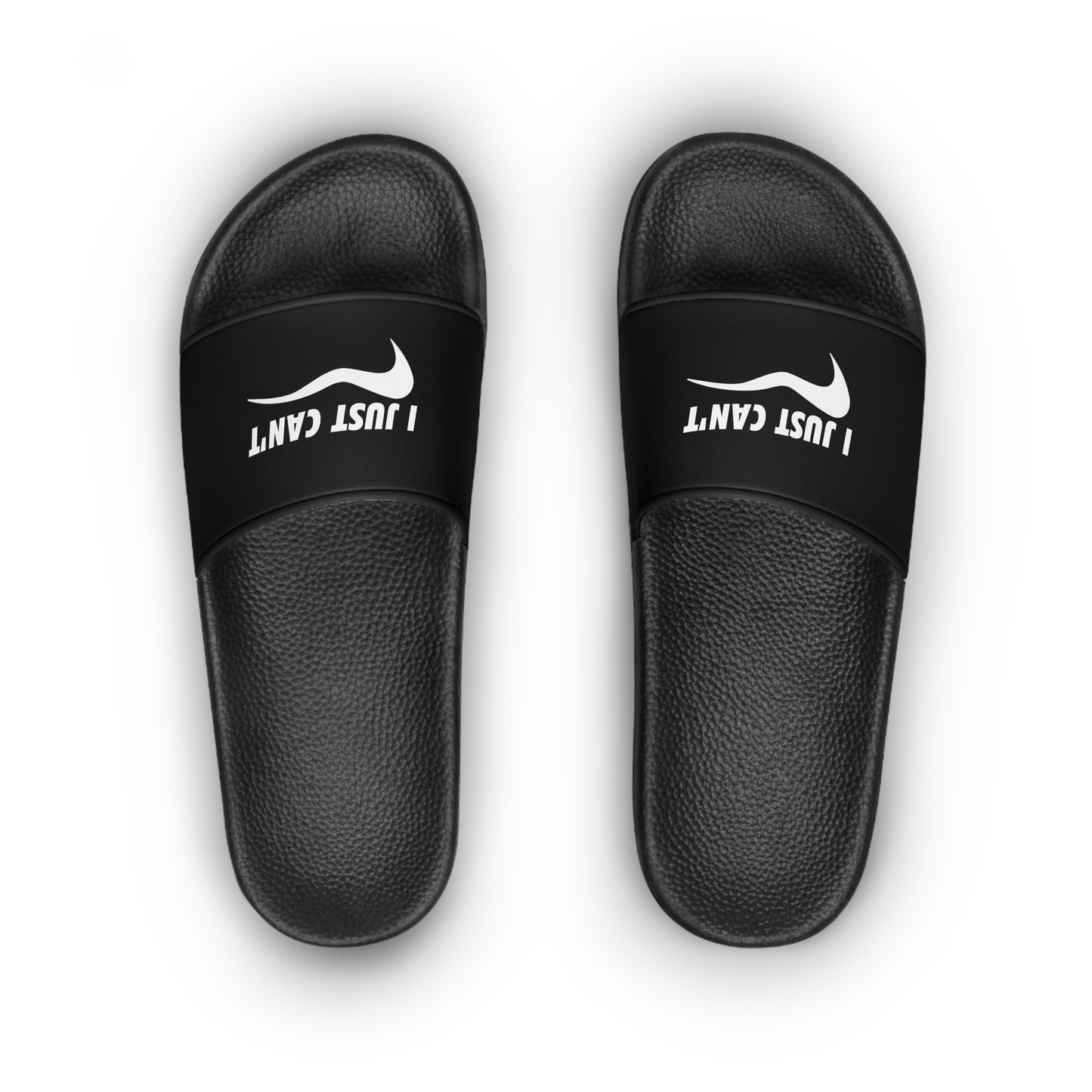 Black I Just Can't  Women's Slide Sandals