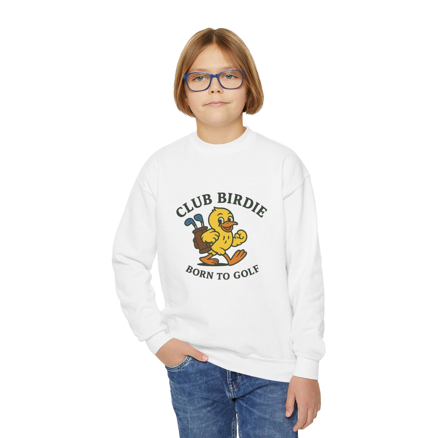 Club Birdie Born to Golf Youth Crewneck Sweatshirt