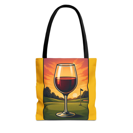 Wine Golf Sunset Tote Bag