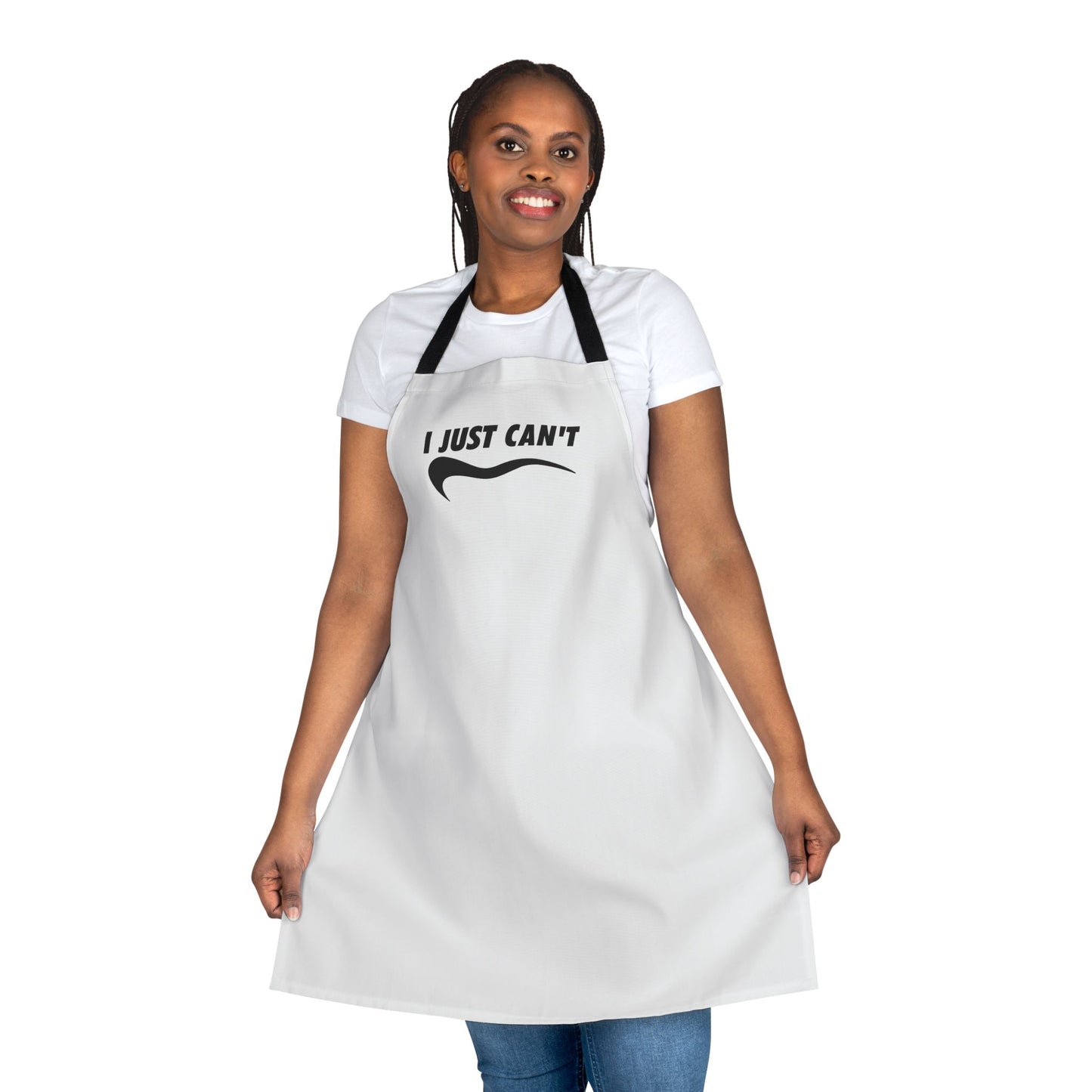 White I just Can't  Apron