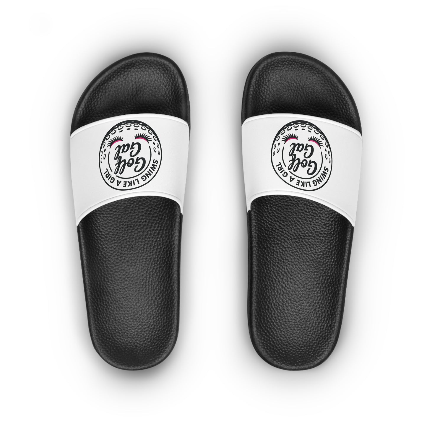 White Swing Like A Girl Golf Gal Women's Slide Sandals