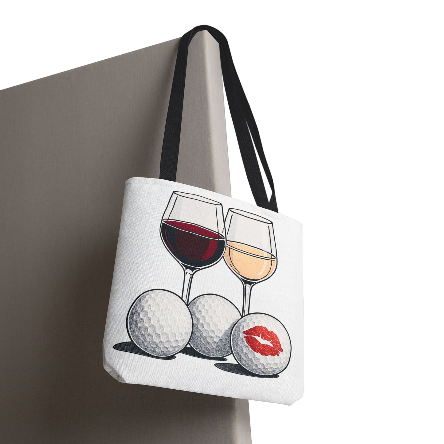 Wine Golf Lips Tote Bag