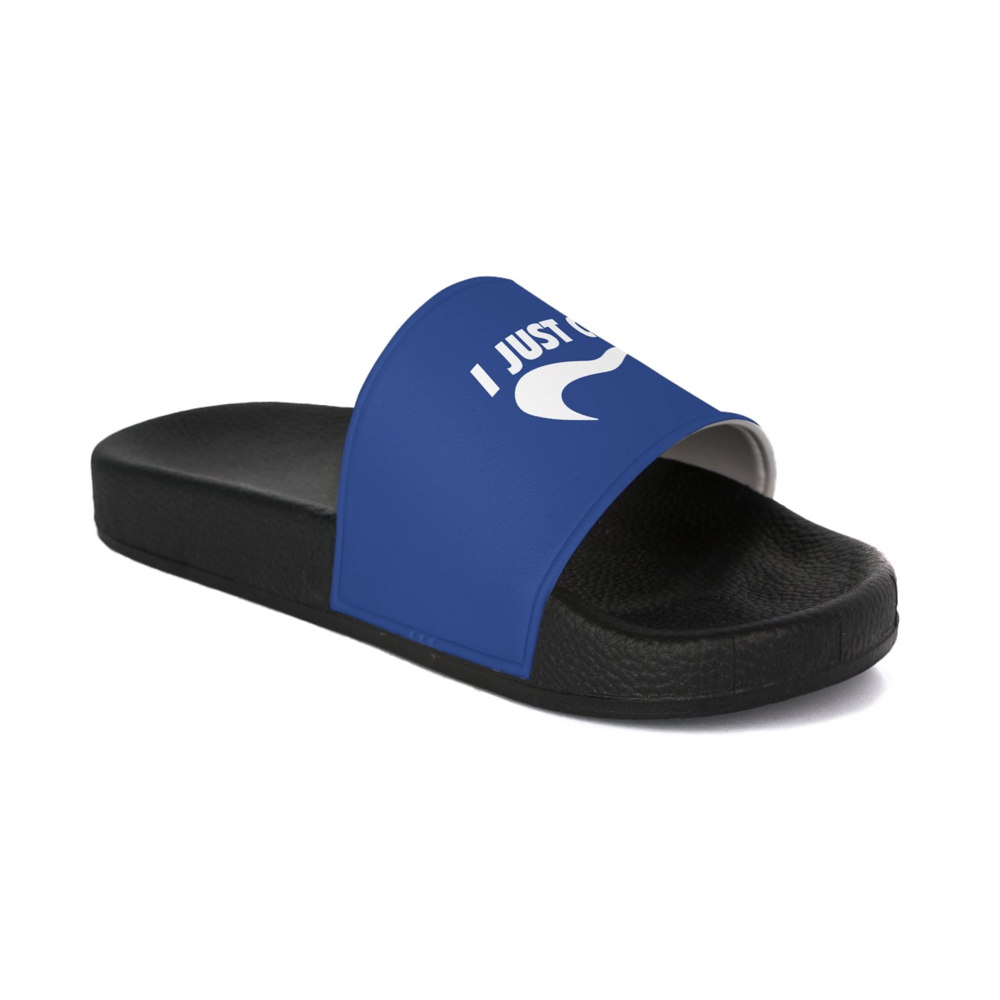 Blue I Just Can't Men's Slide Sandals